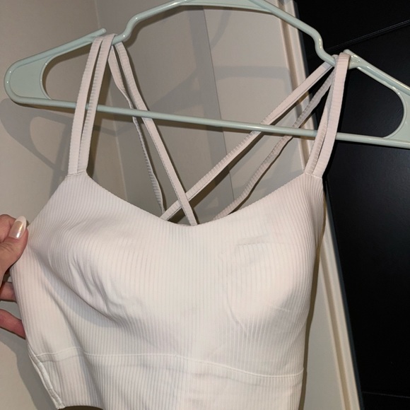 Size 10 Lululemon white Sports Bra - Picture 2 of 3